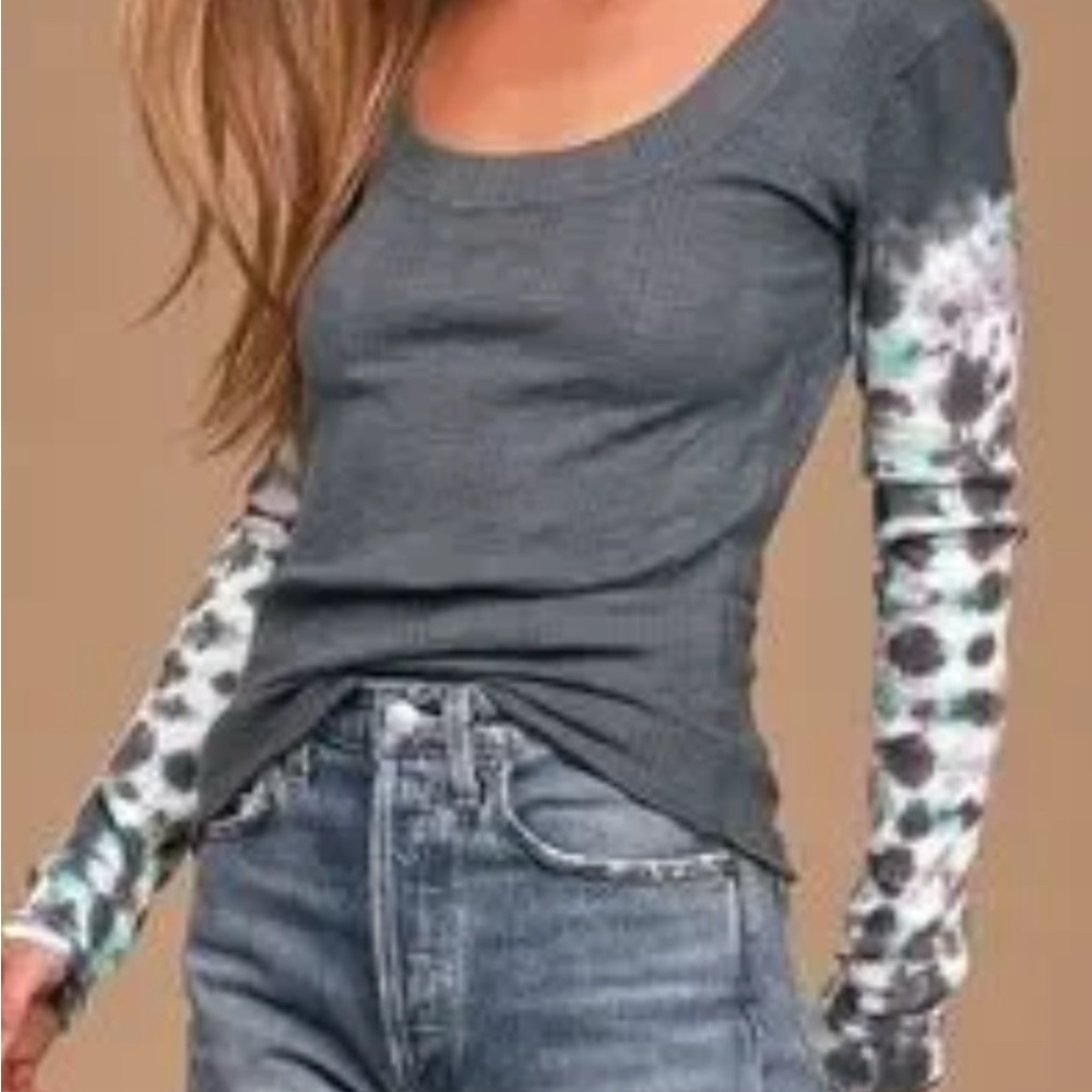We The Free ribbed long sleeve tye dye t shirt New w/o tags
